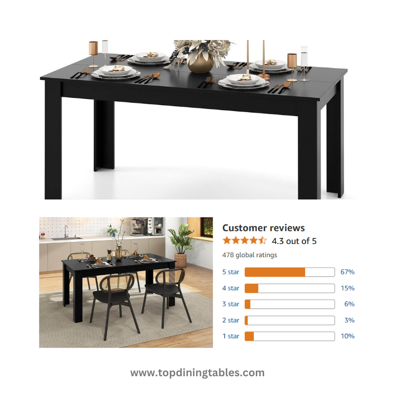63-Inch Giantex Dining Table – Modern Elegance for Family Gatherings