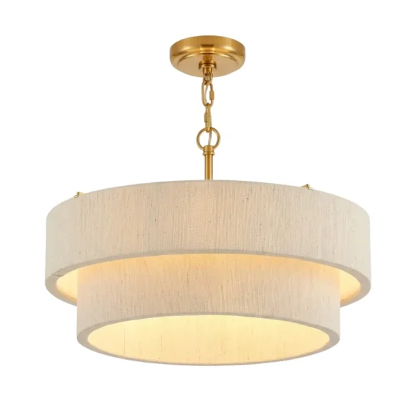 ELYCCUPA Rattan Chandelier Boho Pendant Light 20 Inch for Dining Room