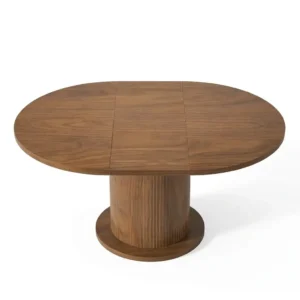 LUVIOHOME Round Dining Table 43-59" Expandable for 4-6