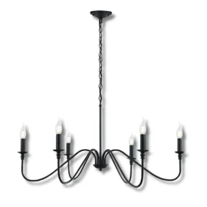 Miluolan Black Chandelier 6-Light | Trusted 2700 Lumen Fixture