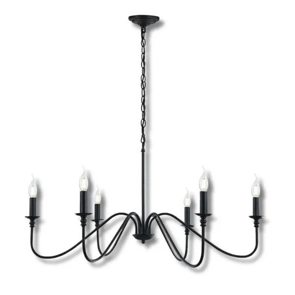Miluolan Black Chandelier 6-Light | Trusted 2700 Lumen Fixture