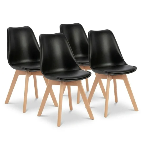 OLIXIS Dining Chairs Mid-Century Modern PU Leather | 275lb Capacity