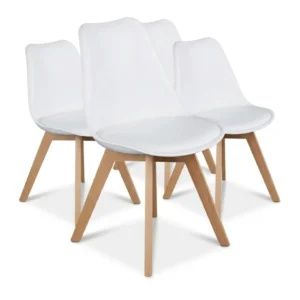 OLIXIS Dining Chairs Set of 4 PU Leather - Proven 275lb Support