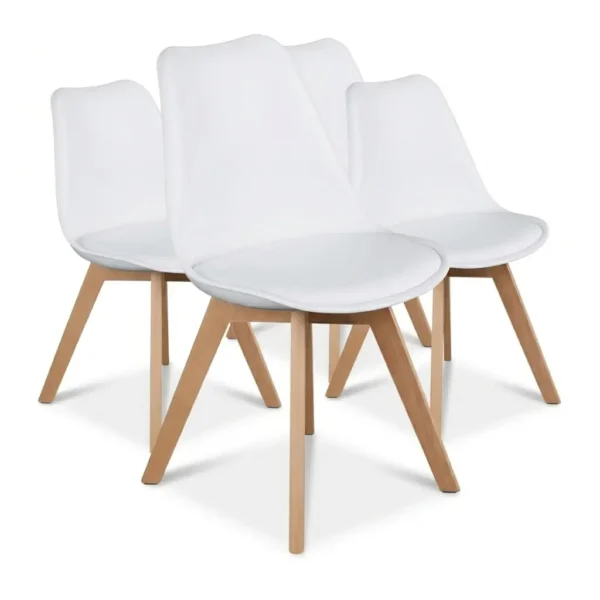 OLIXIS Dining Chairs Set of 4 PU Leather - Proven 275lb Support