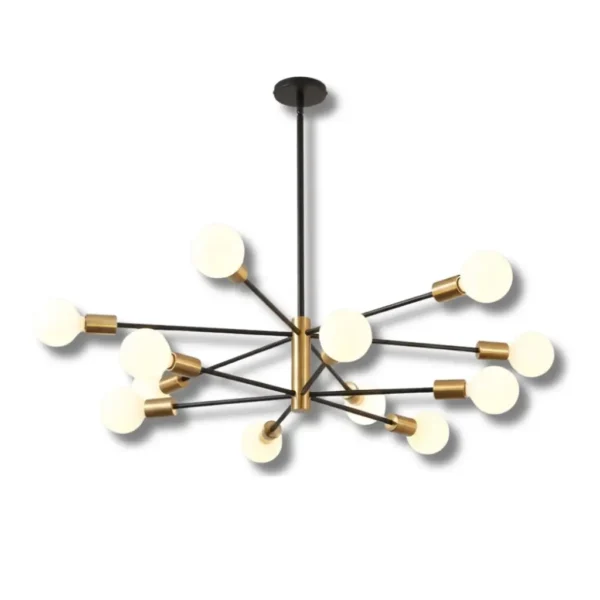 RUIYEY Sputnik Chandelier 12-Light Adjustable - Verified 50 Range