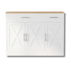 Shintenchi Modern Farmhouse Sideboard Buffet Cabinet 42 Inch