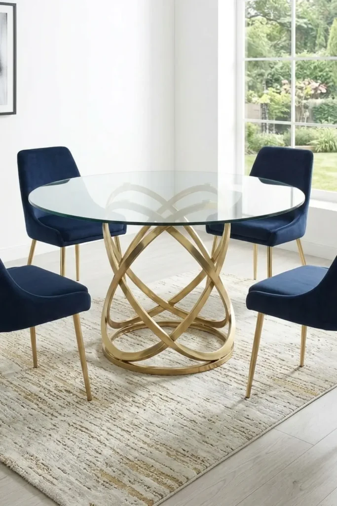 Top Round Glass Dining Room Tables