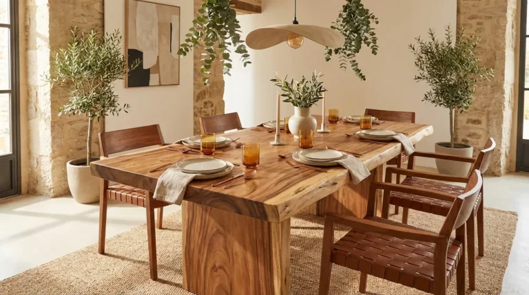 acacia wood dining table