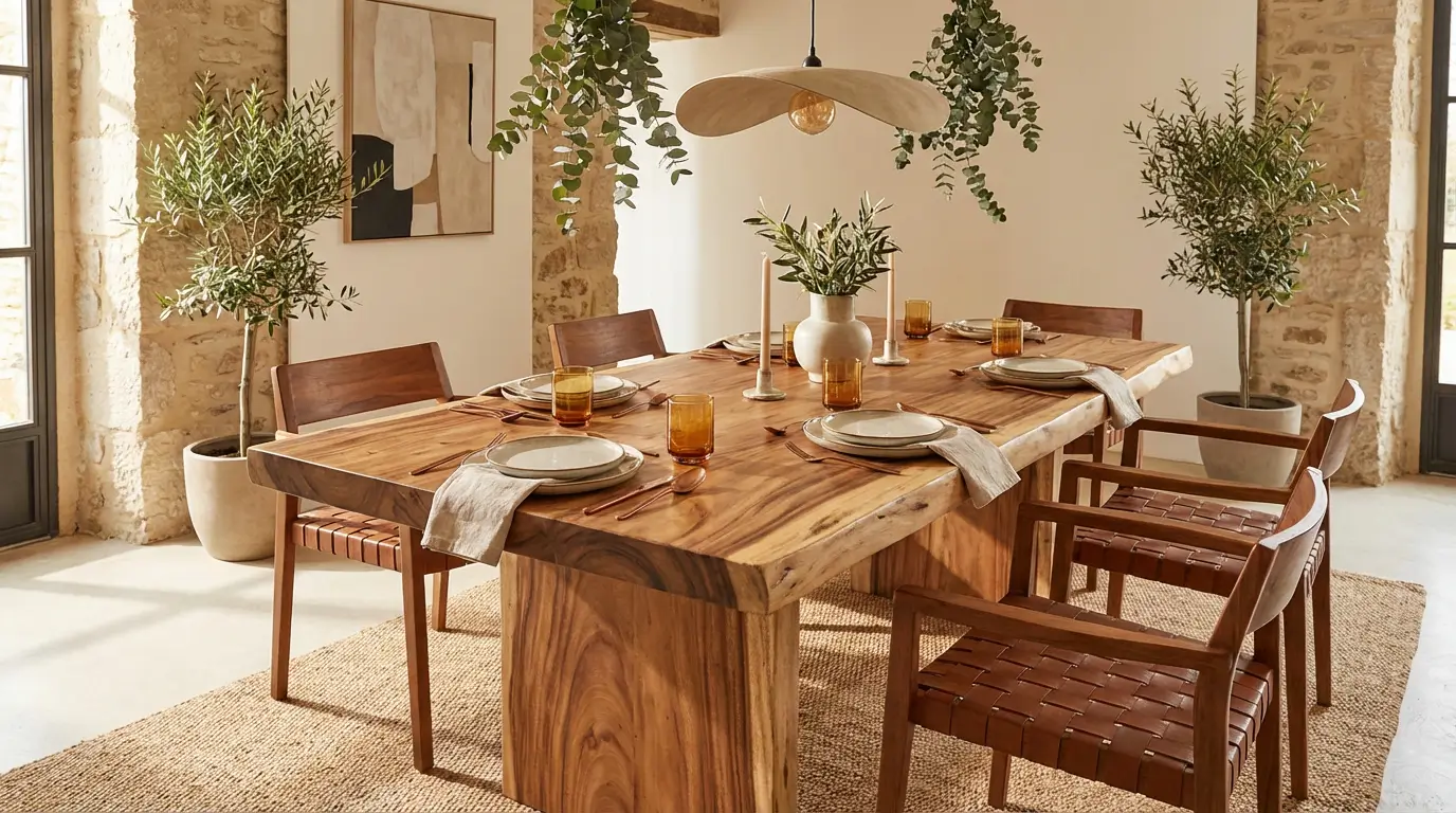 acacia wood dining table