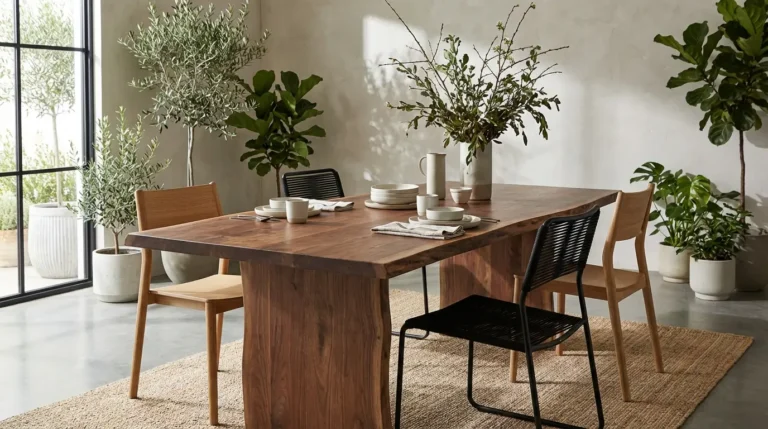 modern wood dining table